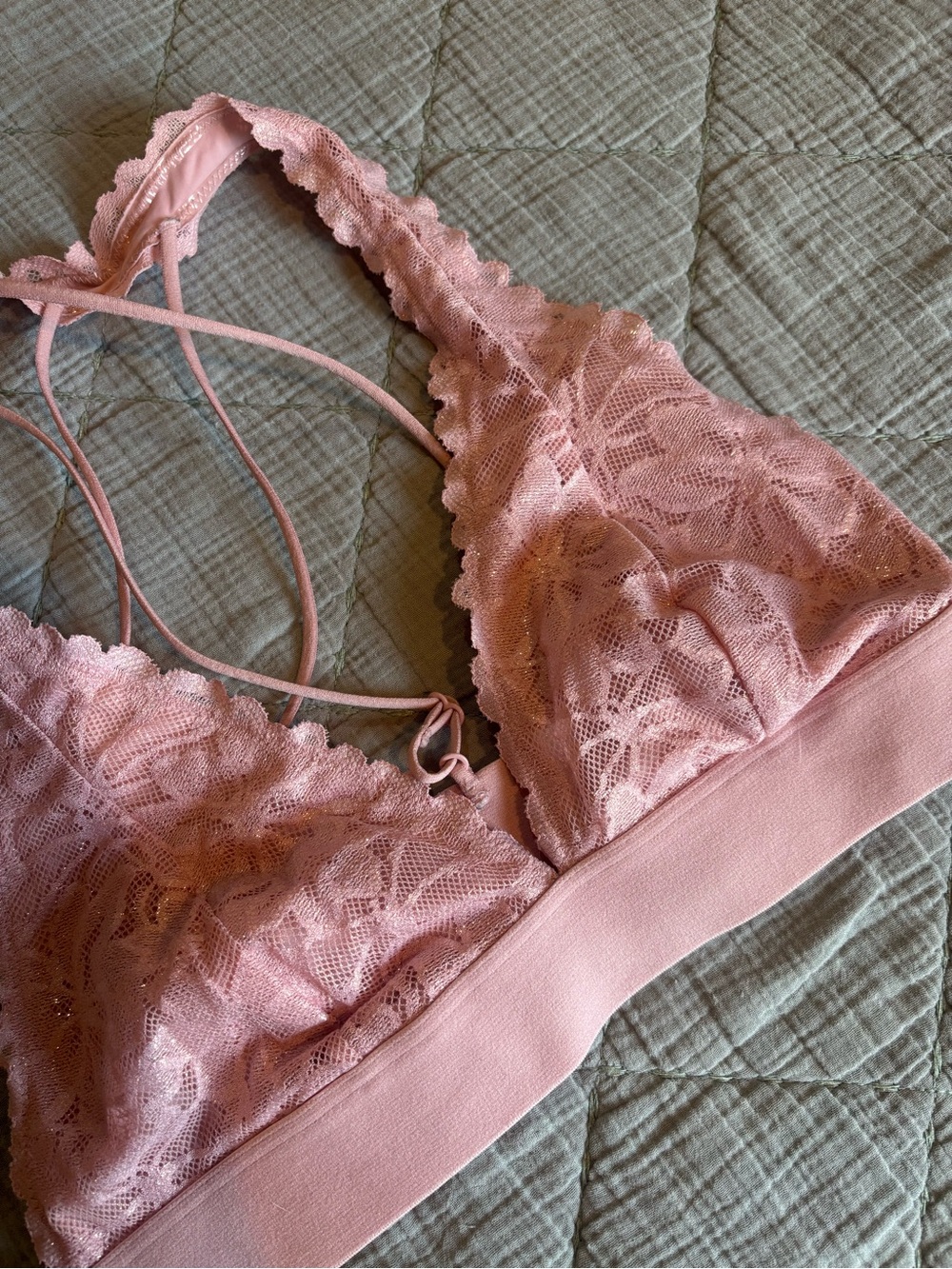 Lace Bralette in Dusty Pink